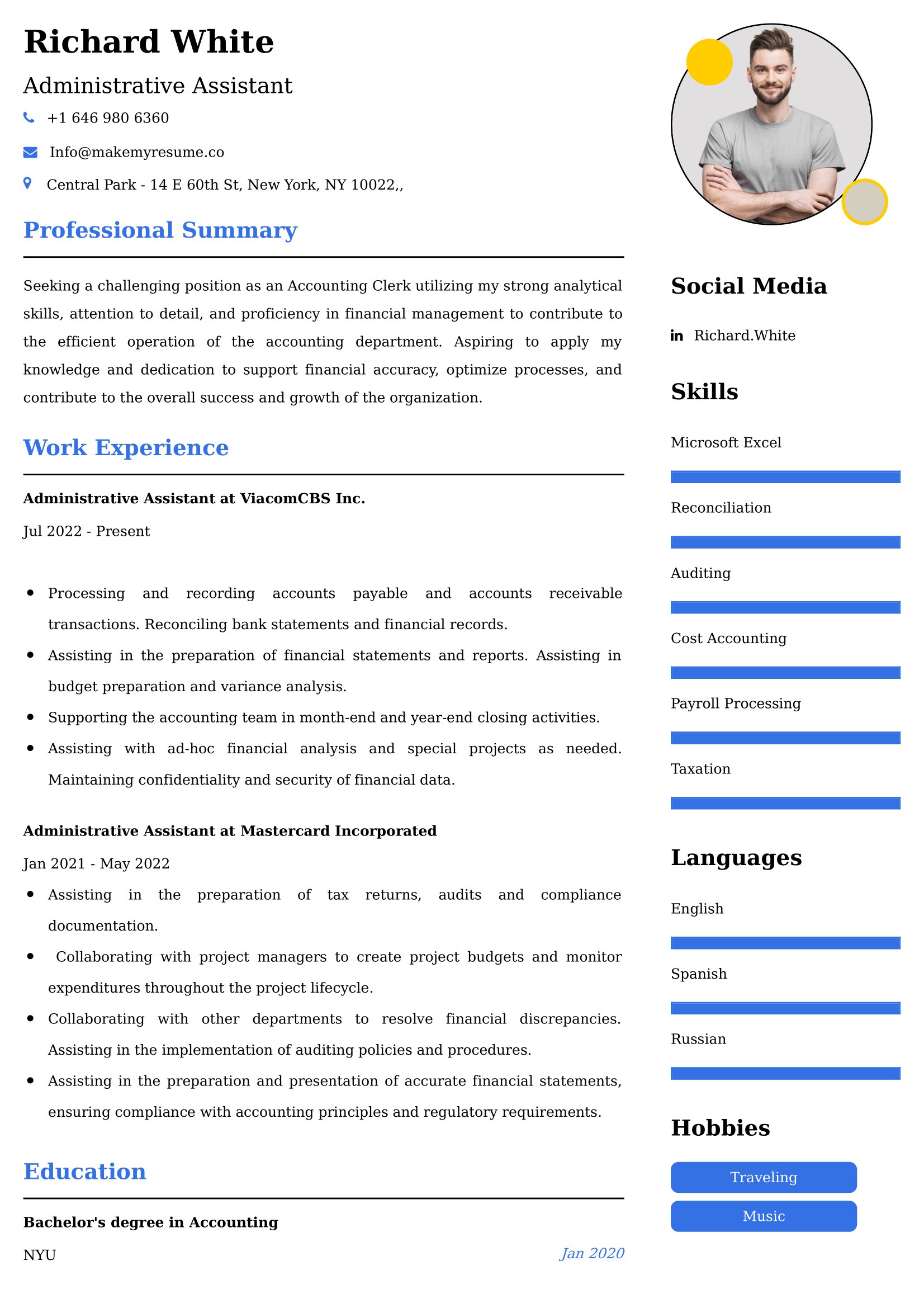 42+ Professional Administrative Resume Examples, Latest CV Format