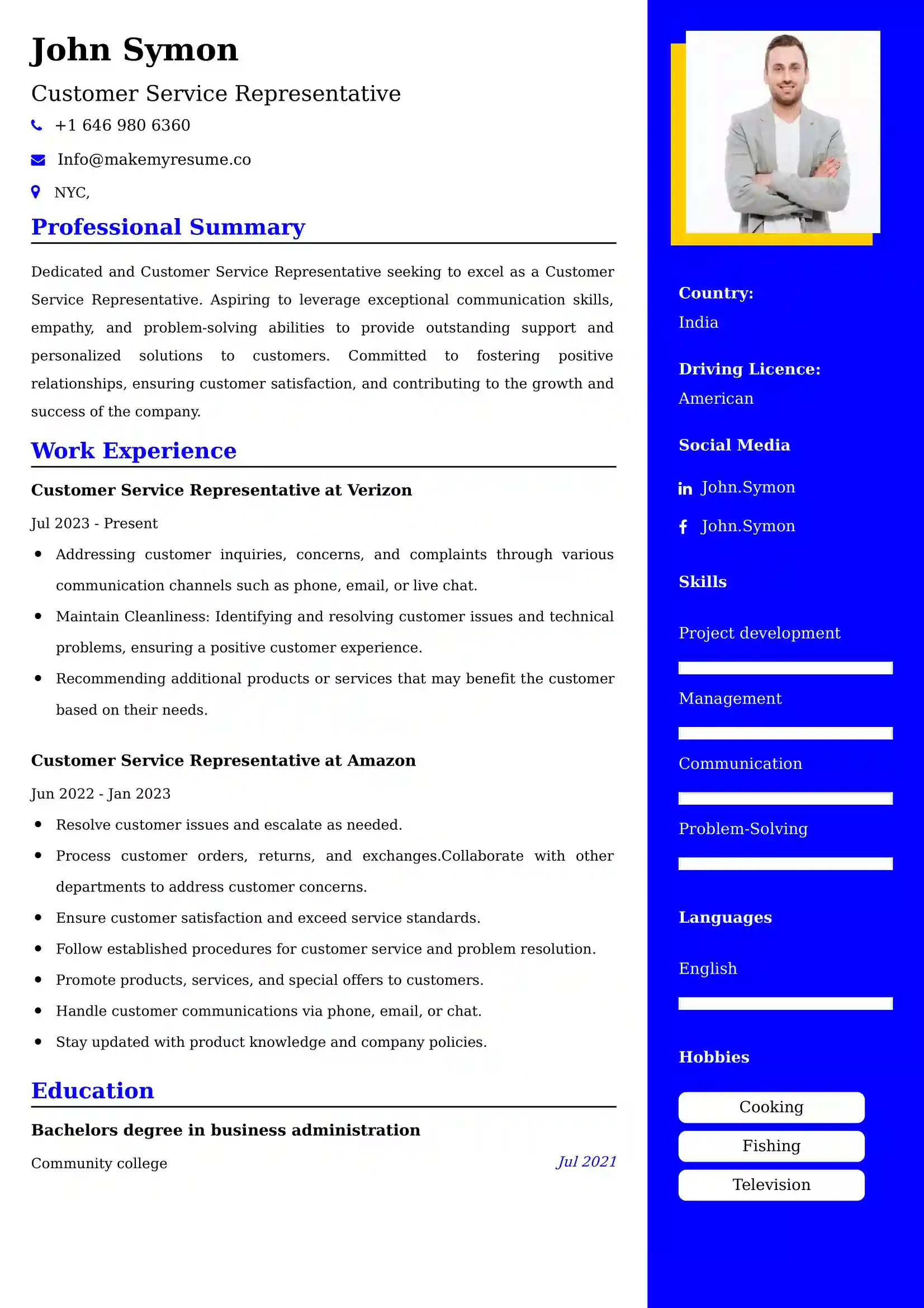 42+ Professional Customer Service Resume Examples, Latest CV Format